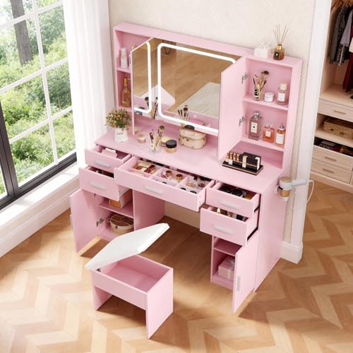 Vanity with Mirror and Lights